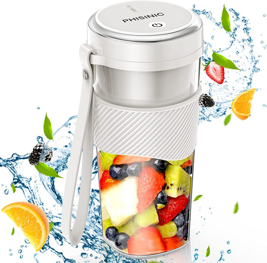 Portable Blender,  Personal Size Blender for Smoothies, Juice and Shakes, 12Oz USB Rechargeable Juice Blender Bottles